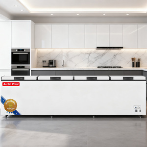 Congélateur horizontal commercial OEM ODM 4 portes <span class=keywords><strong>1700</strong></span> litres en acier inoxydable, congélateur coffre profond commercial - Product Image 1