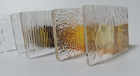 Plaque acrylique avec des formes de rayures ondulées transparentes, texture murale, panneaux acryliques décoratifs en relief pour découpe personnalisée
