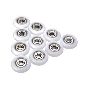 Roulement à rouleaux revêtu de caoutchouc U Groove Plastic Nylon Pulley Wheel with 608 Bearing for Garage Door Window Sliding Rollers - Product Image 1