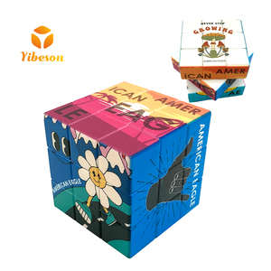 Màu Sắc Vui Mô Hình UV In Ấn <span class=keywords><strong>6</strong></span> Bên ABS Nhựa Xoay Cubes Tùy Chỉnh Hình Ảnh Câu Đố 3X3 Ma Thuật <span class=keywords><strong>Cube</strong></span> - Product Image 6