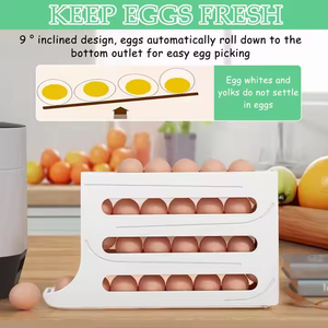 <strong>Egg</strong> Storage 4 Layers Kitchen Refrigerator <strong>Egg</strong> Organizer Container Storage <strong>Rack</strong> <strong>Egg</strong> Storage Box - Product Image 4