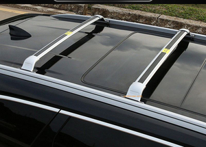 LOVEYOUNG-Portaequipajes universal de aluminio para techo de coche, barras transversales, portaequipajes, rieles negros, garantía de 12 meses para ENVISION - Product Image 2