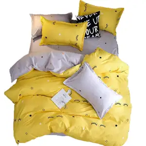 100% Polyester Microfiber Dicetak Anak-anak 4Piece Duvet Cover Set Set Tempat Tidur