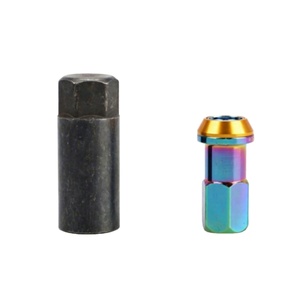 Écrous de roue en titane Ti6Al4V M12x1.5 Gr5 à tête hexagonale métriques polis pour roues automobiles - Product Image 4
