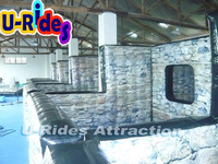 Harga pabrik disesuaikan desain unik paintball bunker dinding paintball arena untuk permainan