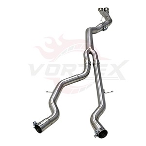 Silenciador de tubo central único de acero inoxidable 304 pulido a espejo Vortex para M3 F80 M4 F82 S55 3.0T Escape de alto rendimiento - Product Image 3