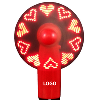 Ventilatore Portatile Mini Ricaricabile con Messaggio LED Personalizzato e Testo Lampeggiante per Regali Promozionali