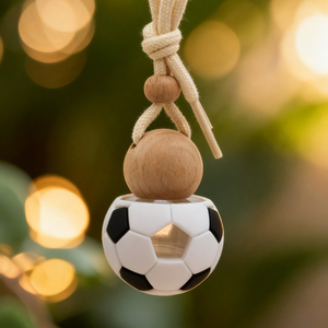 New Style 6ML Football Portable Hanging <b>Car</b> air Freshener Perfume Glass Bottle with Round Beech Lid - Product Image 3
