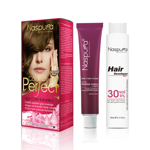 Kit Colorazione <span class=keywords><strong>Capelli</strong></span> Crema <span class=keywords><strong>Tinta</strong></span> per <span class=keywords><strong>Capelli</strong></span> con Decolorante, Disponibile in Molteplici Tonalità: Marrone Naturale, Nero, Rosso per Casa e Salone - Product Image 1