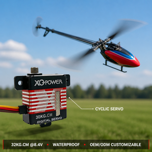 Servomoteurs à vendre XQ-POWER XQ-S2230F 32KG Servomoteur numérique sans noyau à engrenages métalliques étanche 8.4V pour hélicoptère RC - Product Image 6