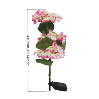 Lampes solaires LED en forme d'hortensia, indice de protection IP67, décoration de jardin extérieure, résistantes à l'eau, avec capteur de lumière pour patio