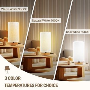 Lampe de table LED rechargeable à intensité variable minimaliste Abat-jour en tissu B22 Chambre à coucher Chevet Table de nuit Hôtel Bureau Éclairage Usine OEM - Product Image 2