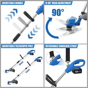 Cortacésped, Recortadora, Bordeadora y Podadora Inalámbrica de Grado Industrial, Desbrozadora con Motor sin Escobillas y Cortadora de Césped de 25000 RPM con Seguridad - Product Image 5