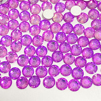 Prêt à Expédier Strass Stock Haute Qualité Cristal Verre En Vrac Non Chaud Retour Strass Fix Plat Brillant Diamant