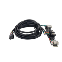 Cable de Conexión de Alta Velocidad para Panel Frontal de PC, con Doble Puerto USB 2.0 y Puerto de Audio, para Computadoras de Escritorio - En Stock