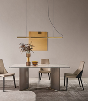 Lustre suspendu LED pour table de bar noir et blanc, design minimaliste linéaire, style nordique créatif moderne, aluminium 120 80