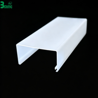 Diffuseur de lumière en plastique rectangulaire large 70x35mm pour profilé d'extrusion PC industriel personnalisé Bming, style asiatique, pour luminaire LED