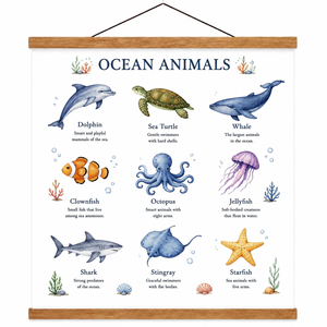 Poster Educativo in Legno di Quercia da Appendere, Tabella Vocabolario da Lunedì a Venerdì, Decorazione Murale per Aula Scolastica e Asilo - Product Image 3