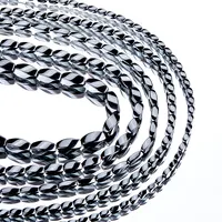 Hämatit schmuck material perlen kette vier-seitige perlen, größe und form können angepasst werden
