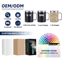 Tumbler Vakum Dinding Ganda Stainless Steel 12Oz yang Dapat Disesuaikan, Mug Kopi, Mug Bir, Mug Termal untuk Berkemah dengan Gagang