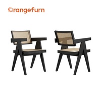Chaise de salle à manger en osier naturel de rotin de haute qualité chaise de bras de canne rentable pour une utilisation de loisirs d'appartement et d'hôtel