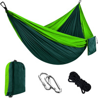 Hamac en nylon résistant à la déchirure pour camping et randonnée, personnalisable avec logo, capacité 300 kg, pour une personne, toutes saisons, sac à dos inclus