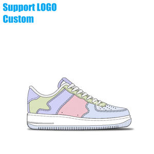 Zapatos Deportivos informales para hombre y <span class=keywords><strong>mujer</strong></span>, <span class=keywords><strong>zapatillas</strong></span> deportivas personalizadas con logotipo Original de fábrica de cuero, venta al por mayor - Product Image 1