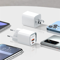 Chargeur mural USB double port LDNIO A2318C en stock, charge rapide PD 20W, adaptateur de charge rapide PD pour mobile