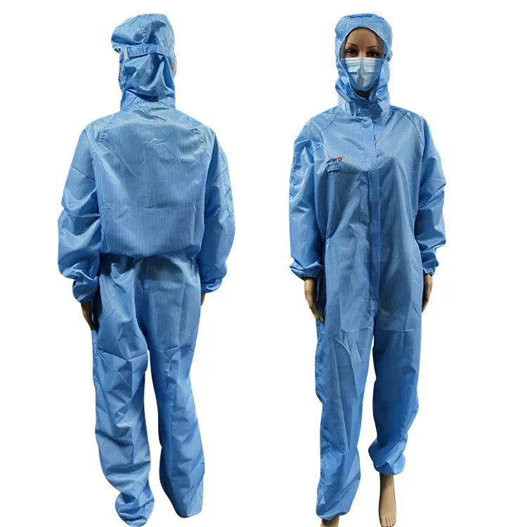 ALLESD高品質クリーンルームガーメントラボESDカバーオール均一防塵帯電防止作業服