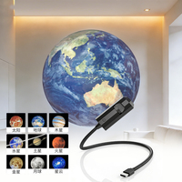 Lampe de Projection LED Créative Thème Planètes et Ciel Étoilé, Lampe de Nuit Thème Lune, Haute Qualité 12V, Garantie 1 An, Meilleure Vente