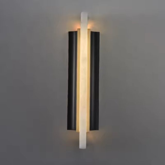 Wall Sconces Natural Alabaster Bowl Marble Shade Wall Light Vanity Light Fixtures Bathroom Bedside Wall Lamp for Bedroom Hallway