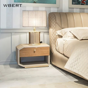 Wbert โต๊ะข้างเตียงทำจากไม้เนื้อแข็งสไตล์ยุโรปพร้อมลิ้นชักชั้นเก็บของแบบเรียบง่ายและโต๊ะข้างเตียงสำหรับห้องนอน - Product Image 5