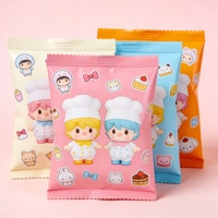 Sacs d'emballage plastique thermoscellables personnalisés avec impression, étanches à l'humidité, pour bonbons, jouets surprises, boîtes à cartes mignonnes à motif de dessin animé, pochettes