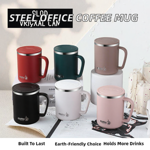 Mug isotherme de bureau en acier inoxydable 304, grande capacité, écologique, avec couvercle, moderne, résistant à l'eau bouillante, idéal pour les cadeaux d'affaires - Product Image 2