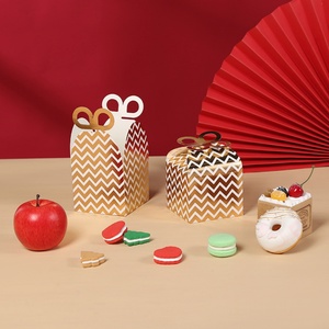 Paper Cupcake Box, Cake Gift Box, Used for Food, Gifts, Christmas, Customizable Patterns, Tall Cake Box with Handle - Product Image 1