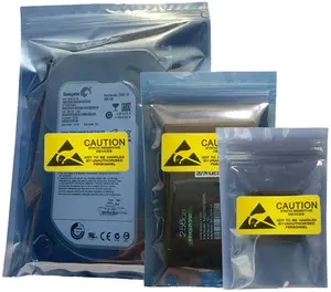 Custom manufacturer static shielding and anti-static bags, metalized polyester,Bags can be printed with ESD warning symbol.