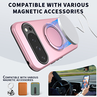 Pour Google Pixel 11 Pro XL 11Pro 11A, design Amorl, support magnétique rotatif, résistant aux chutes, TPU+PC2 en 1, coque de protection pour téléphone