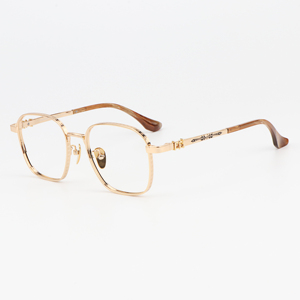Lunettes de marque de luxe à <span class=keywords><strong>monture</strong></span> ronde rétro populaire Y2k, couleur noir argent, optique, personnalisation en gros, prescription, multifocales - Product Image 2