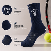 Chaussettes de tennis Elite pour hommes - Technologie antidérapante de compression de la voûte plantaire