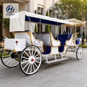 Buggy de luxe Huajia électrique classique en acier blanc, sièges gris, 2 rangées, pour transport VIP touristique, club de campagne, <span class=keywords><strong>immobilier</strong></span> - Product Image 4