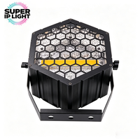 Projecteur de scène LED hexagonal vintage à tête unique 60W COB+RGBW, lumière auxiliaire DMX Strobe pour discothèque et mariage