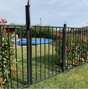 Hot Aluminum Slats Panels Composite Fence Privacy Fencing Gate Aluminum Decorative Metal Outdoor Customized