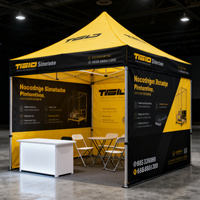 Tente d'exposition pour le commerce, auvent pop-up 10x10 3X3 en aluminium, auvent instantané pliable pour l'extérieur, personnalisé, facile, événement Ez up 10x10