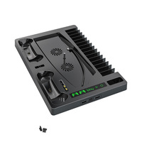 Support vertical multifonctionnel HBP-271 pour console PS5, chargeur, ventilateur de refroidissement avec support pour casque et 2 ports USB