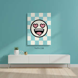 Quadro su Tela Moderno di Lusso con Cuori e Motivo a Pois, Stampa Digitale con Cornice Interna in Legno - Vendita all'Ingrosso - Product Image 2