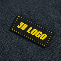 Étiquette en silicone 3D personnalisée avec logo en relief, en caoutchouc souple PVC, à coudre sur les vêtements