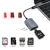 Hub de lector de tarjetas USB 3 en 1 con ranuras SD/TF y adaptador de transferencia de datos de alta velocidad USB 3,0 para computadora portátil, PC, MacBook