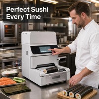 Machine à faire des rouleaux de sushi automatique en acier inoxydable de qualité commerciale avec une capacité de 8 kg, rouleau à maki haute efficacité pour restaurants