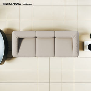 Sofá Seccional de Tela Moderno OEM de 3 Plazas, Estilo Italiano Minimalista, de Lujo Ligero, para Muebles de Villa de Alta Gama - Product Image 3