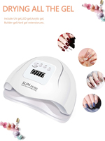 Séchoir à ongles SUN X5 PLUS 120W certifié CE, vente en gros, logo personnalisé, plastique durable, 45 perles, capteur automatique